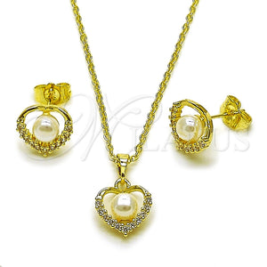 Gold Filled Ring — Earring and Pendant Adult Set Heart and Cluster — main product view — SKU 165894 | Oro Laminado anillo — Earring and Pendant Adult Set corazón and Cluster — SKU 165894