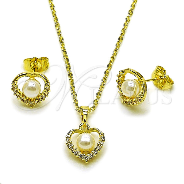 Gold Filled Ring — Earring and Pendant Adult Set Heart and Cluster — main product view — SKU 165894 | Oro Laminado anillo — Earring and Pendant Adult Set corazón and Cluster — SKU 165894