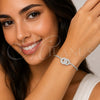 Rhodium Gold Filled Fancy Bracelet, with White Cubic Zirconia, Polished, Rhodium Finish, 03.130.0037.07 (Thickness, 7 Inches Length)