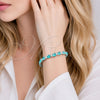 Rhodium Gold Filled Tennis Bracelet, Teardrop Design, with Turquoise Cubic Zirconia, Polished, Rhodium Finish, 03.460.0001.1.07 (Thickness, 8 Inches Length)