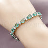 Rhodium Gold Filled Tennis Bracelet, Teardrop Design, with Blue Topaz and White Cubic Zirconia, Polished, Rhodium Finish, 03.460.0001.2.07 (Thickness, 8 Inches Length)