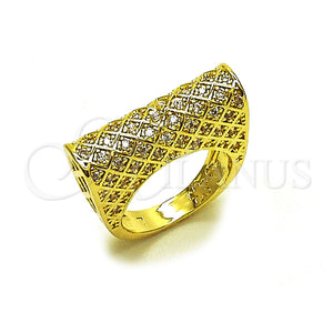 Gold Filled Ring — Multi Stone Ring Horseshoe Design with White Cubic — main product view — SKU 165935 | Oro Laminado anillo — Multi Stone Ring Horseshoe diseño with blanco Cubic — SKU 165935