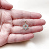 Oro Laminado Religious Pendant, Gold Filled Style Star of David Design, with White Micro Pave, Polished, Golden Finish, 05.459.0030