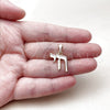 Oro Laminado Religious Pendant, Gold Filled Style Pink Enamel Finish, Golden Finish, 05.459.0036
