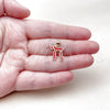 Oro Laminado Religious Pendant, Gold Filled Style Red Enamel Finish, Golden Finish, 05.459.0038.1