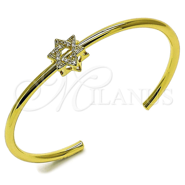 Gold Filled Jewelry — Individual Bangle Star of David and Judaica Design — main product view — SKU 165980 | Oro Laminado joyería — Individual Bangle estrella of David and Judaica diseño — SKU 165980