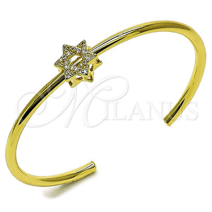 Gold Filled Jewelry — Individual Bangle Star of David and Judaica Design — main product view — SKU 165980 | Oro Laminado joyería — Individual Bangle estrella of David and Judaica diseño — SKU 165980