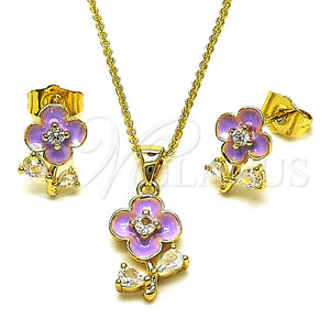 Gold Filled Ring — Earring and Pendant Adult Set Flower and Teardrop — main product view — SKU 165983 | Oro Laminado anillo — Earring and Pendant Adult Set flor and Teardrop — SKU 165983