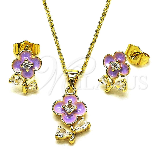 Gold Filled Ring — Earring and Pendant Adult Set Flower and Teardrop — main product view — SKU 165983 | Oro Laminado anillo — Earring and Pendant Adult Set flor and Teardrop — SKU 165983