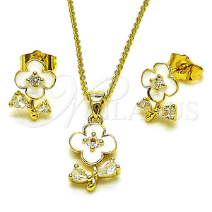Gold Filled Ring — Earring and Pendant Adult Set Flower and Teardrop — main product view — SKU 165984 | Oro Laminado anillo — Earring and Pendant Adult Set flor and Teardrop — SKU 165984