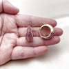 Oro Laminado Huggie Hoop, Gold Filled Style with Ruby Cubic Zirconia, Polished, Golden Finish, 02.267.0078.4.22