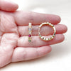 Oro Laminado Huggie Hoop, Gold Filled Style with Multicolor Cubic Zirconia, Polished, Golden Finish, 02.267.0079.25