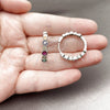 Rhodium Gold Filled Huggie Hoop, with Multicolor Cubic Zirconia, Polished, Rhodium Finish, 02.267.0079.1.25