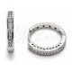 White Gold Filled Huggie Hoop, with White Micro Pave, Polished, Rhodium Finish, 02.267.0082.1.20