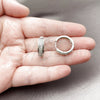 Rhodium Gold Filled Huggie Hoop, with White Micro Pave, Polished, Rhodium Finish, 02.267.0083.1.20