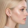Rhodium Gold Filled Huggie Hoop, with White Micro Pave, Polished, Rhodium Finish, 02.267.0084.1.20