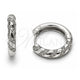 White Gold Filled Huggie Hoop, with White Micro Pave, Polished, Rhodium Finish, 02.267.0084.1.20