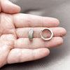 Rhodium Gold Filled Huggie Hoop, with White Cubic Zirconia, Polished, Rhodium Finish, 02.267.0088.1.16