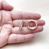 Oro Laminado Huggie Hoop, Gold Filled Style with White Cubic Zirconia, Polished, Golden Finish, 02.267.0091.20