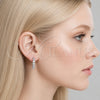 Rhodium Gold Filled Huggie Hoop, with White Cubic Zirconia, Polished, Rhodium Finish, 02.267.0091.1.20
