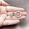 Rhodium Gold Filled Huggie Hoop, with White Cubic Zirconia, Polished, Rhodium Finish, 02.267.0091.1.20