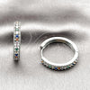 Rhodium Gold Filled Huggie Hoop, with Multicolor Cubic Zirconia, Polished, Rhodium Finish, 02.267.0093.9.30