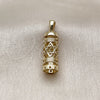Oro Laminado Religious Pendant, Gold Filled Style Star of David Design, Polished, Golden Finish, 05.459.0040