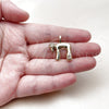 Oro Laminado Religious Pendant, Gold Filled Style with White Cubic Zirconia, Polished, Golden Finish, 05.459.0042