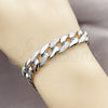 Rhodium Gold Filled Tennis Bracelet, Miami Cuban Design, with White Micro Pave, Polished, Rhodium Finish, 03.283.0588.08 (12 MM Thickness, 8 Inches Length)