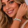 Rhodium Gold Filled Tennis Bracelet, Heart Design, with White Micro Pave, Polished, Rhodium Finish, 03.283.0467.1.07 (Thickness, 7 Inches Length)