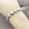 Rhodium Gold Filled Tennis Bracelet, Heart Design, with White Micro Pave, Polished, Rhodium Finish, 03.283.0467.1.07 (Thickness, 7 Inches Length)