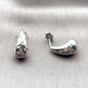 Rhodium Gold Filled Stud Earring, Teardrop and Star Design, with White Cubic Zirconia, Polished, Rhodium Finish, 02.283.0143.1