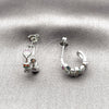 Rhodium Gold Filled Small Hoop, Heart and Paperclip Design, with Multicolor Micro Pave, Polished, Rhodium Finish, 02.310.0121.12