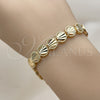 Oro Laminado Solid Bracelet, Gold Filled Style Teardrop Design, Polished, Golden Finish, 03.100.0077.08 (Thickness, 8 Inches Length)