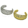Rhodium Gold Filled Individual Bangle, Shell Design, Diamond Cutting Finish, Rhodium Finish, 07.100.0008.1 (30 MM Thickness, One size fits all)