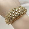 Oro Laminado Individual Bangle, Gold Filled Style Flower Design, Polished, Golden Finish, 07.100.0009 (25 MM Thickness, One size fits all)
