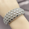 Rhodium Gold Filled Individual Bangle, Flower Design, Polished, Rhodium Finish, 07.100.0009.1 (25 MM Thickness, One size fits all)