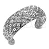 Rhodium Gold Filled Individual Bangle, Filigree Design, Polished, Rhodium Finish, 07.100.0010.1 (25 MM Thickness, One size fits all)