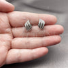 Rhodium Gold Filled Stud Earring, with White Micro Pave, Polished, Rhodium Finish, 02.100.0130.1
