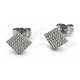 Arete Dormilona 02.100.0131.1 Oro Laminado Blanco, con Micro Pave Blanca, Pulido, Rodinado
