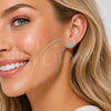 Rhodium Gold Filled Stud Earring, with White Micro Pave, Polished, Rhodium Finish, 02.100.0135.1