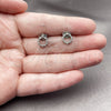 Rhodium Gold Filled Stud Earring, with White Micro Pave, Polished, Rhodium Finish, 02.100.0137.1