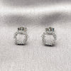 Rhodium Gold Filled Stud Earring, with White Cubic Zirconia, Polished, Rhodium Finish, 02.100.0139.1