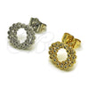 Rhodium Gold Filled Stud Earring, with White Cubic Zirconia, Polished, Rhodium Finish, 02.100.0140.1