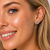 Rhodium Gold Filled Stud Earring, with White Micro Pave, Polished, Rhodium Finish, 02.100.0141.1