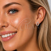 Rhodium Gold Filled Stud Earring, Teardrop Design, with White Micro Pave, Polished, Rhodium Finish, 02.100.0143.1