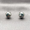 Rhodium Gold Filled Stud Earring, Ball Design, Polished, Rhodium Finish, 02.100.0118.2