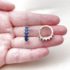 Oro Laminado Huggie Hoop, Gold Filled Style with Sapphire Blue Cubic Zirconia, Polished, Golden Finish, 02.413.0007.3.18