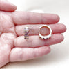 Oro Laminado Huggie Hoop, Gold Filled Style with Amethyst Cubic Zirconia, Polished, Golden Finish, 02.210.0025.12.18
