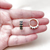Oro Laminado Huggie Hoop, Gold Filled Style with Black Cubic Zirconia, Polished, Golden Finish, 02.210.0025.13.18